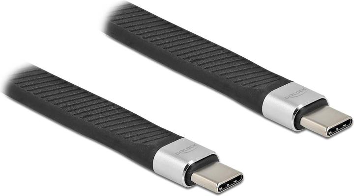 Actual product image Delock USB 2.0 Ribbon Cable C-C 13 cm Black/Silver (0.13 m, USB 2.0)