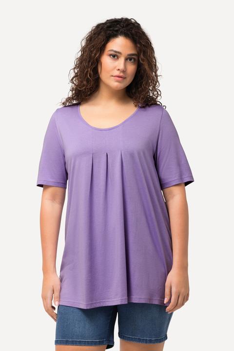 Actual product image Ulla Popken Essential Front Pleat Tee (50, 52)