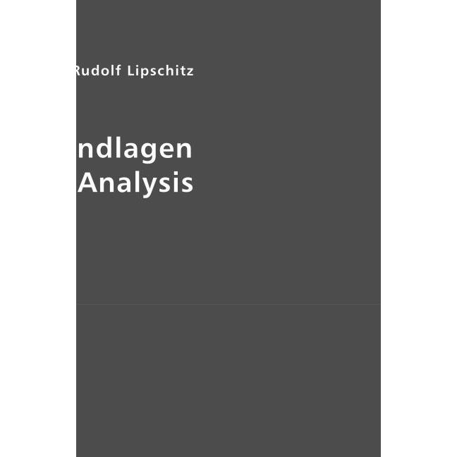 Thumbnail - Grundlagen der Analysis, Fachbücher