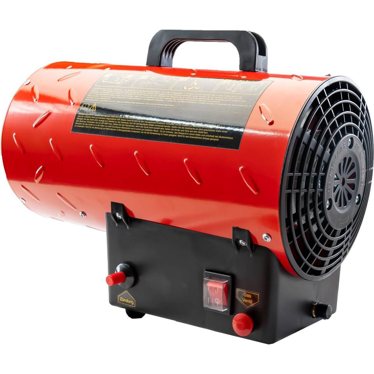 Grafner 10kW Gasheizgebläse Gasheizer für Gasflasche Gasdruckregler Bauheizer 700mbar Gasheizgerät, Heizlüfter