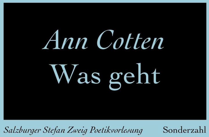 Produktbild Was geht (Deutsch, Ann Cotten, 2018)