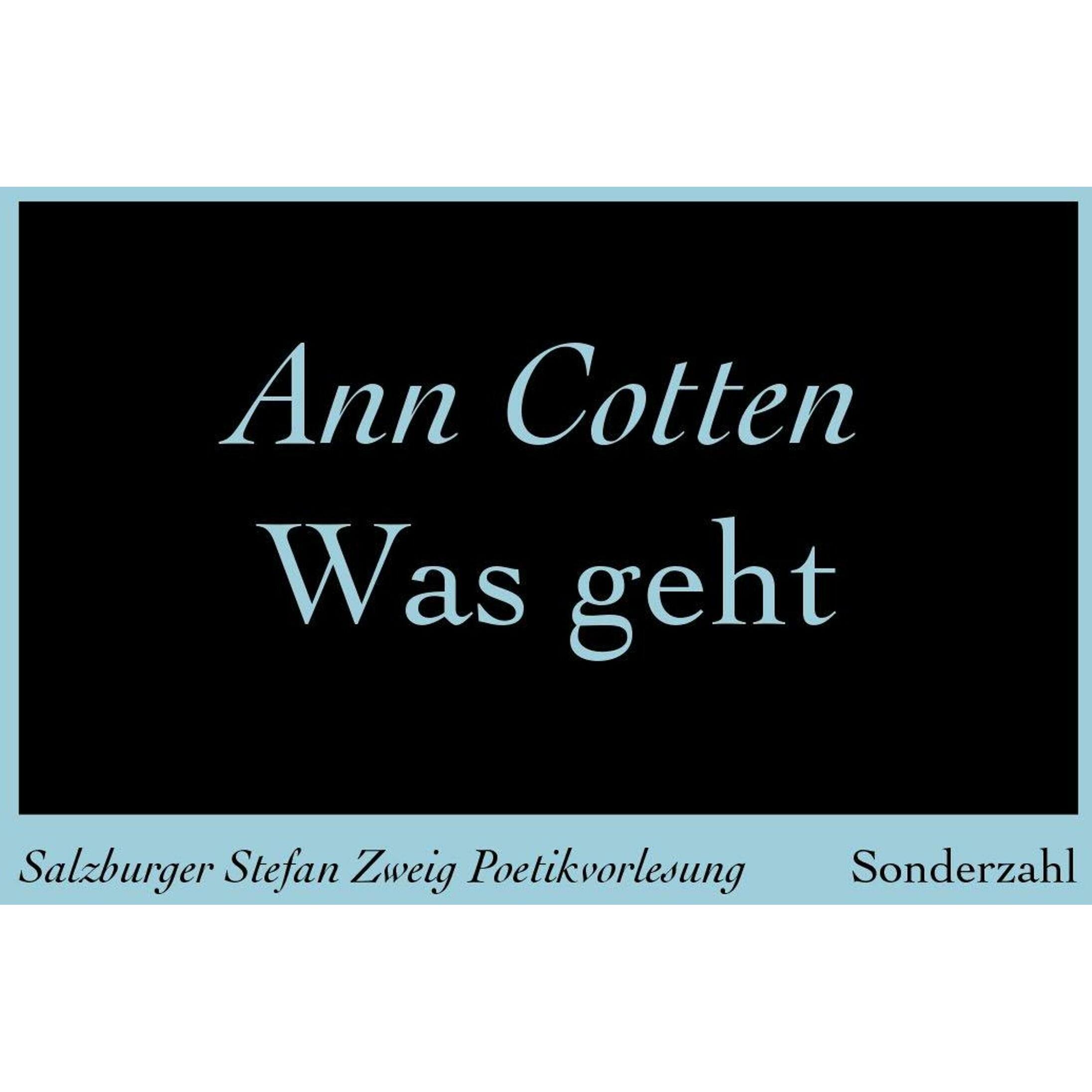 Was geht, Fachbücher von Ann Cotten