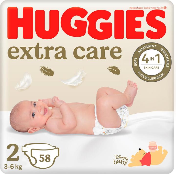 Huggies Extra Care (Tragepack, 58 Stk.)