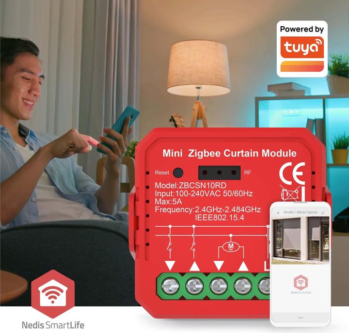 Produktbild Nedis SmartLife Power Switch | Zigbee 3.0 | 1000 W | Terminal Anschluss | App erhältlich für: Android (Rolladenaktor)