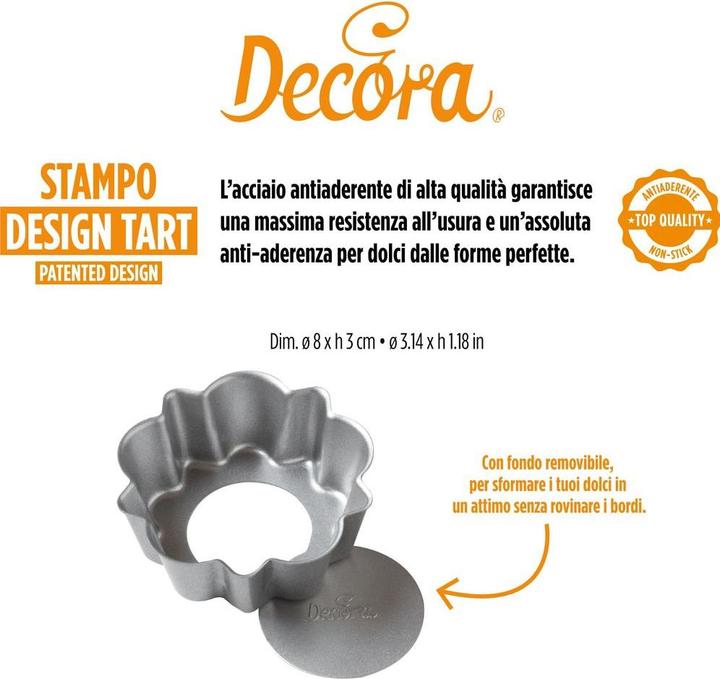Produktbild Decora Wähen-Backform Ø 8 cm, Silber (8 cm)