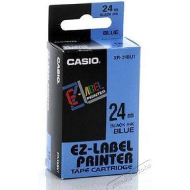 Casio, Beschriftungsband, XR-24BU1 24mm schwarz auf blau, 8 Meter (2.40 cm, Blau)