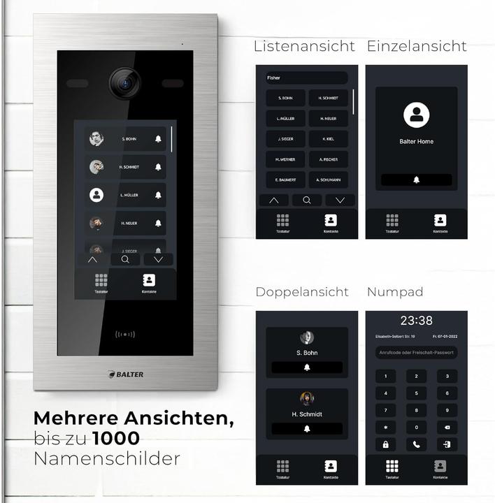 Immagine prodotto Balter EVO-HD Video-Türsprechanlage mit Touchscreen (Cablato, WiFi)