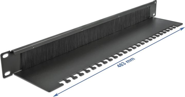 Produktbild Delock Cable Management Brush Strip with Cable Support Plate