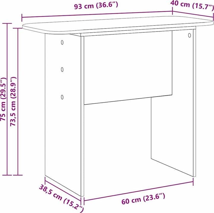 Produktbild vidaXL Konsolentisch (40 x 40 x 75 cm)