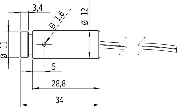 Actual product image Picotronic Laser module dot red 1 mW DD635-1-5 12x34 (Electronics kit)