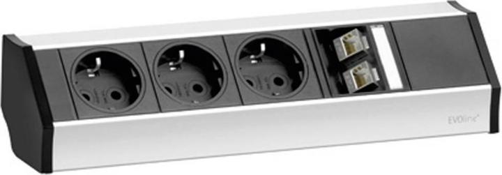 Schulte ELEKTROTECHNIK EVOLINE® V-DOCK DATA SMALL (93600023) (3x, CEE 7/3, 3 m)