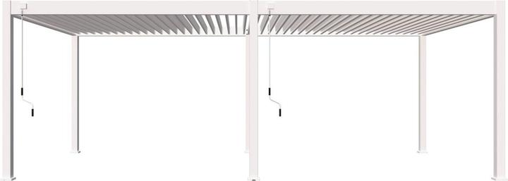 Produktbild Weide Pergola Deluxe Plus 3.6x7.2m mit Lamellendach Weiss (360 cm, 720 cm)