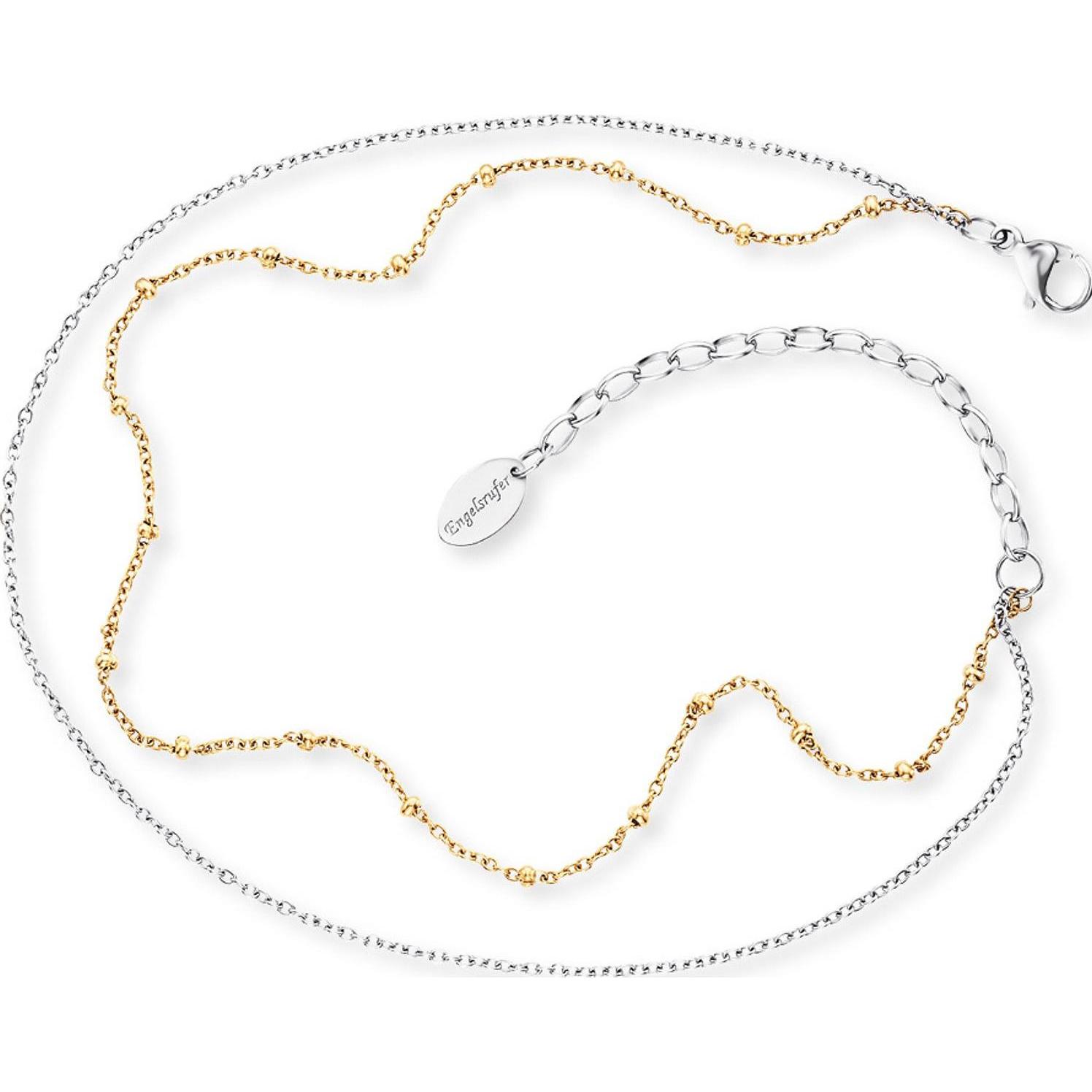 Engelsrufer, Fussschmuck, Fusskette Dots Bicolor, (Edelstahl, 27 cm)