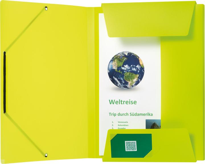 Produktbild Kolma Gummizugmappe A4 opak kiwi (A4, 1x)