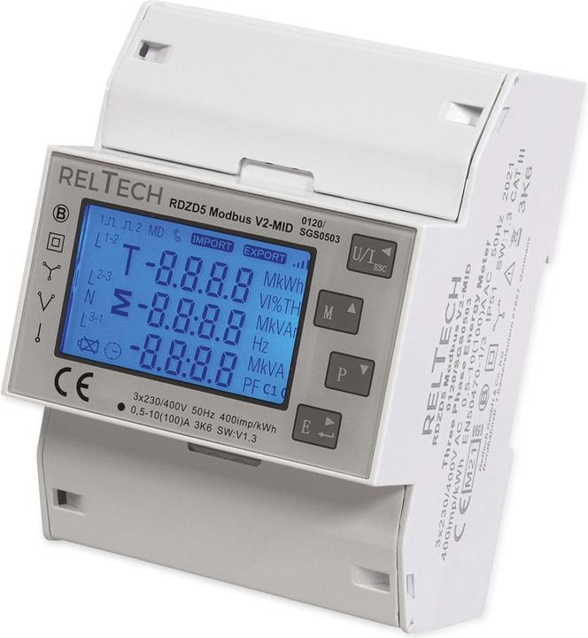 Produktbild Reltech Drehstomzähler RDZD5-MID, 100A MODbus