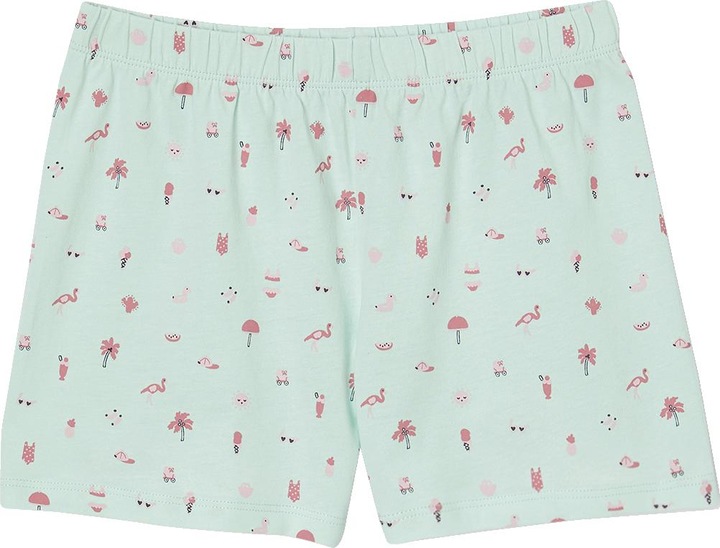 Produktbild Vertbaudet 2er-Pack Mädchen Sommer-Schlafanzüge Regenbogen & Flamingo, mit Recycling-Baumwolle (104)