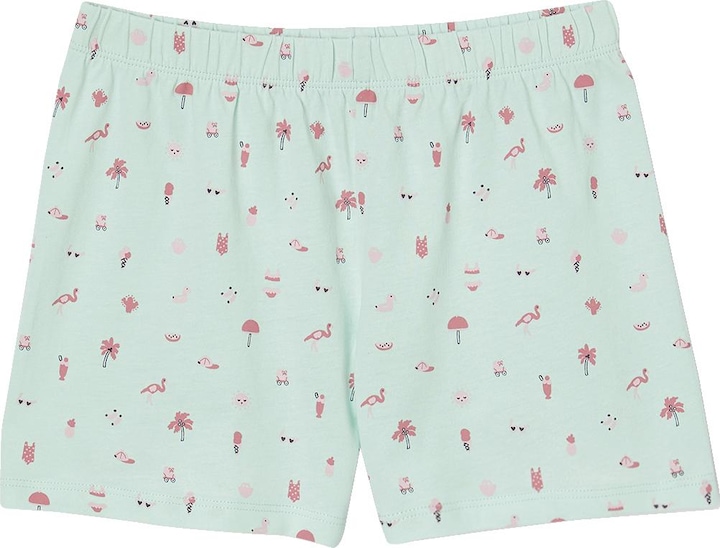 Actual product image Vertbaudet 2er-Pack Mädchen Sommer-Schlafanzüge Regenbogen & Flamingo, mit Recycling-Baumwolle (104)
