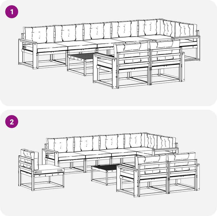 Image du produit vidaXL Outdoor-Sofa
