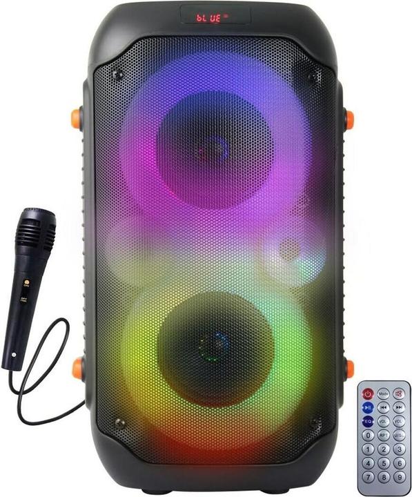 Actual product image Esperanza EP156 BT FM LED RGB KARAOKE speaker black 20W (5 h)