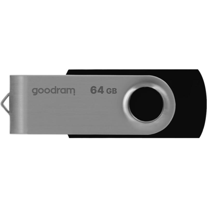 Goodram UTS2 (64 GB, USB 2.0, USB-A), USB Stick, Silber, Schwarz