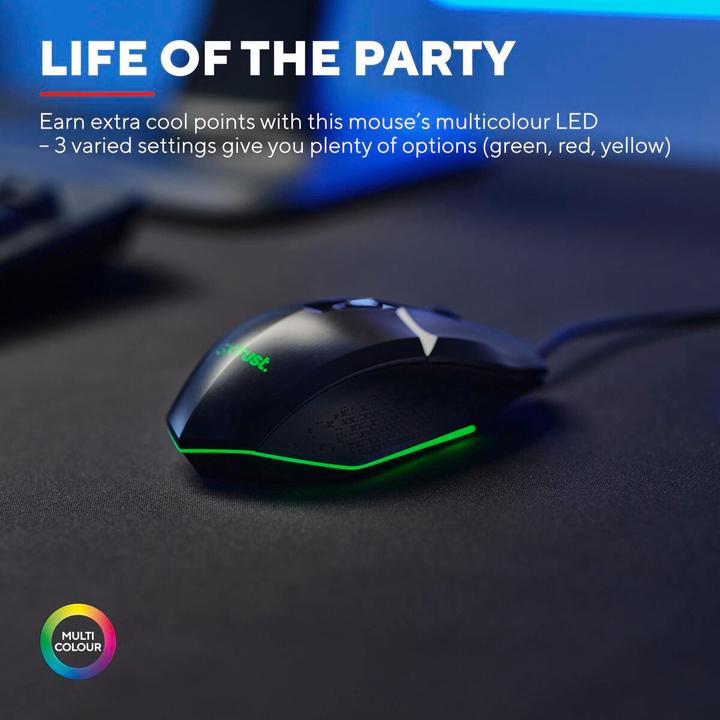 Actual product image Trust Gxt109 Felox Gaming Mouse Black (Cable)