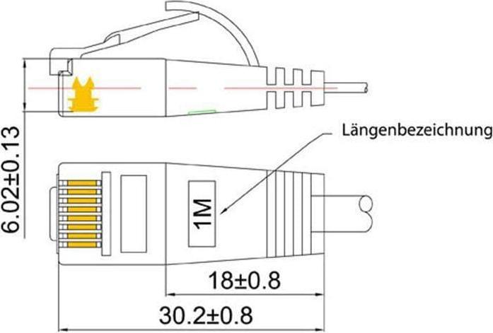 Actual product image Wirewin Network cable (U/FTP, CAT6, 0.15 m)