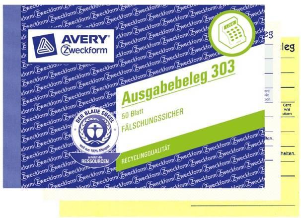 Produktbild Avery Ausgabebeleg mit Dokumentendruck (50x)