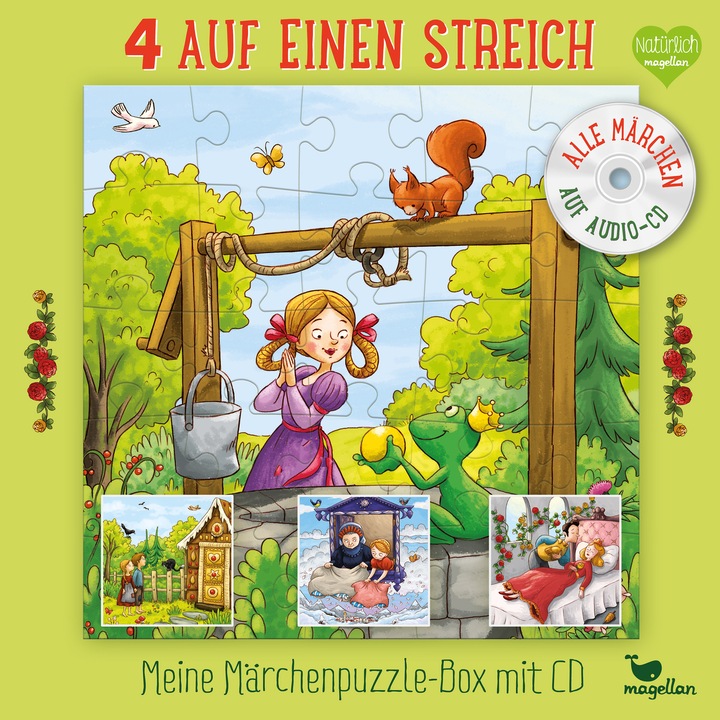 4 in one prank - My fairy tale puzzle box with CD (25 pieces)