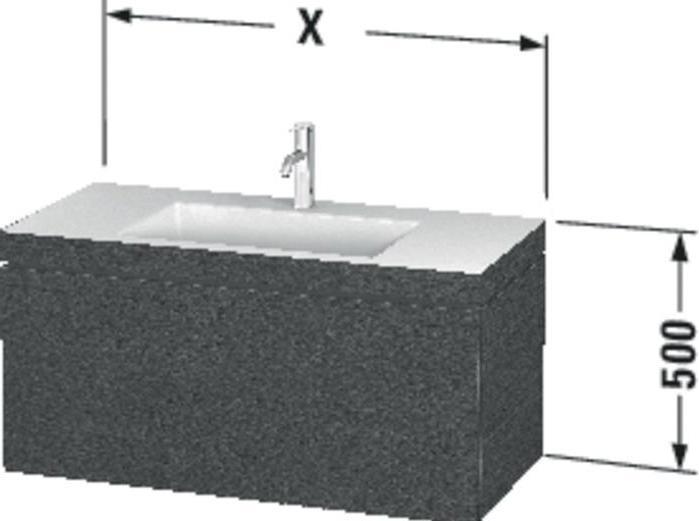 Actual product image Duravit Vanity unit L-CUBE m WT Vero Air 500x800x480mm o HL fla gr