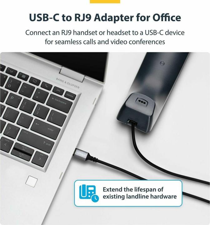 Produktbild StarTech USB-C to RJ9 Adapter (USB-C)