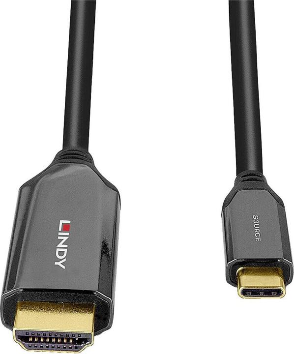 Image du produit Lindy Câble adaptateur USB type C vers HDMI 8K60 de 2m Pour connecter un écran HDMI 8K au port USB type C (2 m)