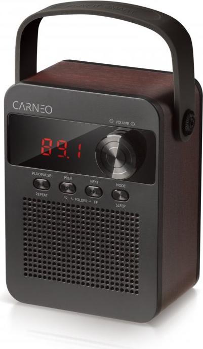 Actual product image Carneo F90 FM radio, BT reproducer, black/wood (FM, Bluetooth)