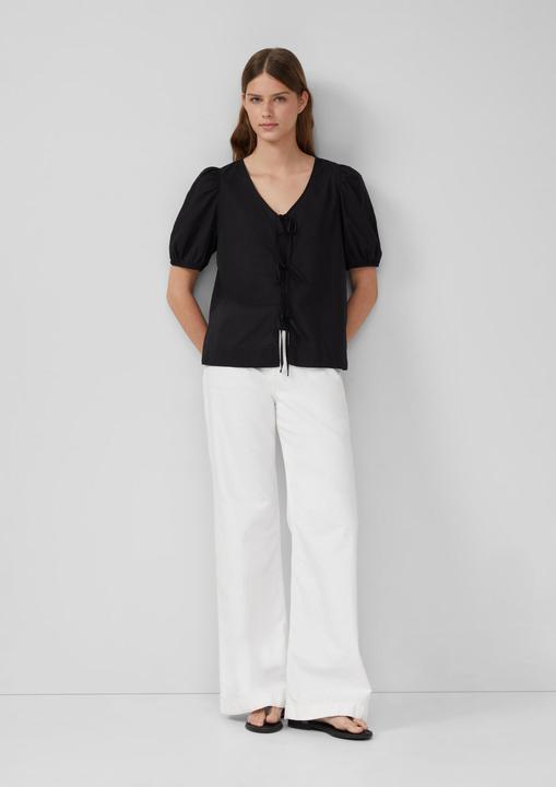 Immagine prodotto s.Oliver Bluse Baumwollbluse mit V-Ausschnitt und Puffärmeln (38)