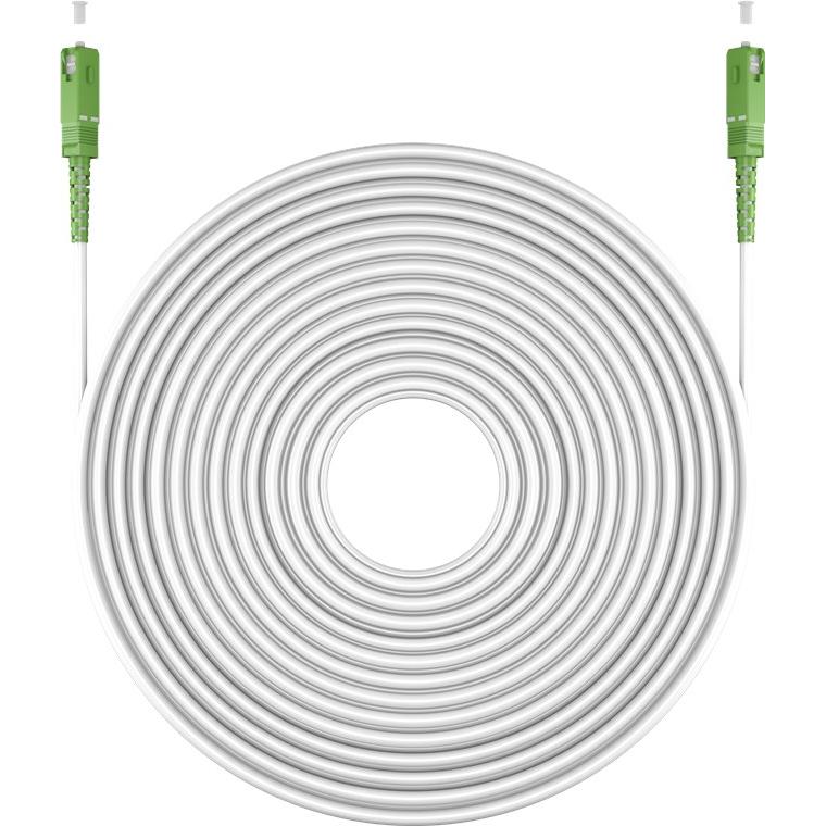 Thumbnail - Goobay Glasfaserkabel FTTH, Singlemode OS2 White, weiss Simplex, 2 m (U/UTP, CAT6e, 2 m), Netzwerkkabel
