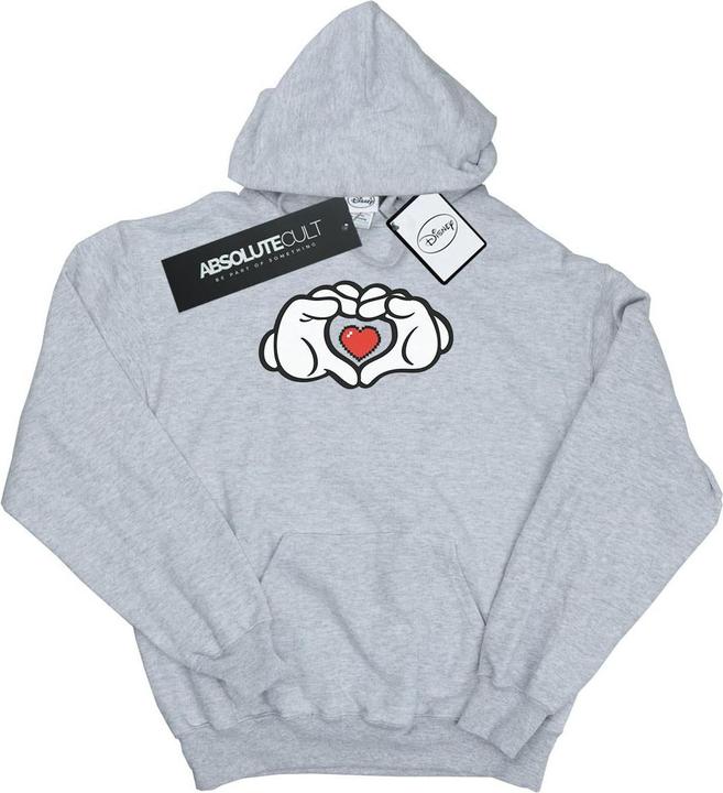 Actual product image Disney Womens/Ladies Mickey Mouse Heart Hands Hoodie (S)