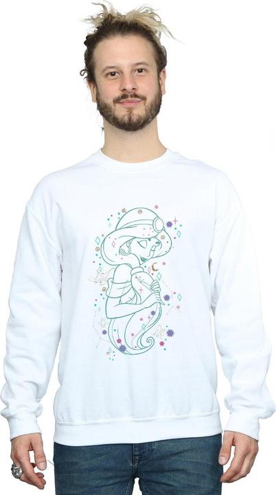 Actual product image Disney Mens Aladdin Princess Jasmine Written In The Stars Sweatshirt (XL)