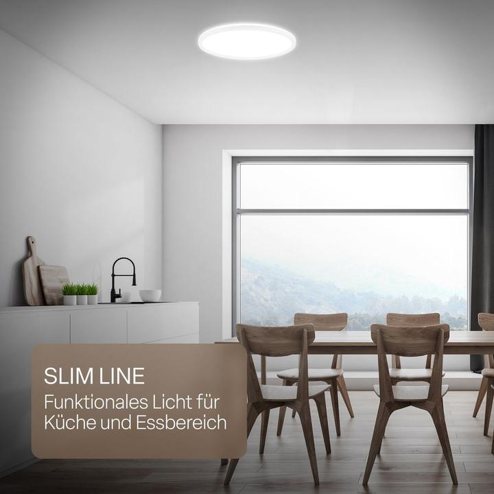 Actual product image B.K.Licht SHALLOW ultraflaches LED Panel, 4000K, IP44, white, dia:420 (3000 lm)