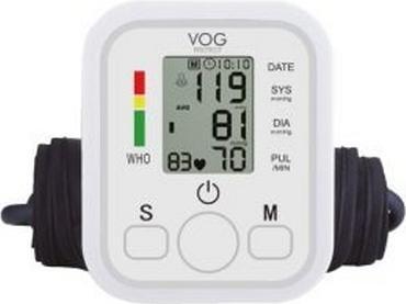 Vog Protect Misuratore di pressione digitale per la parte superiore del braccio (Sfigmomanometro per braccio)