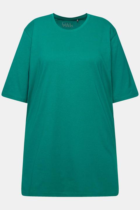 Actual product image Ulla Popken Basic Round Neck Short Sleeve Relaxed Fit Tee (68)