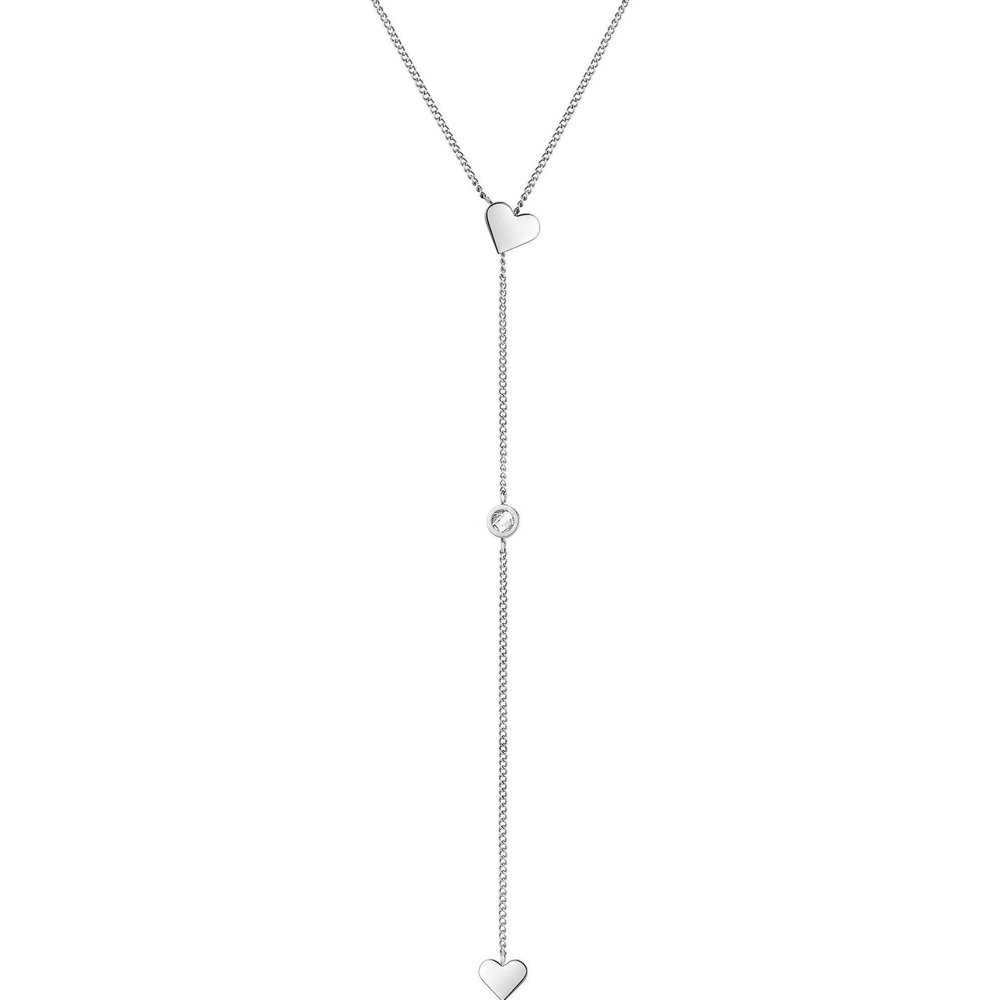 Tamaris, Halsschmuck, Romantic steel necklace with hearts TJ-0028-N-60 (L), (Edelstahl, 71 cm)