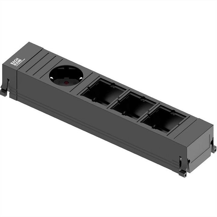 Produktbild Bachmann POWER FRAME Medium 1x Schutzkontakt 3x ABD Kunststoff (4x, CEE 7/3)
