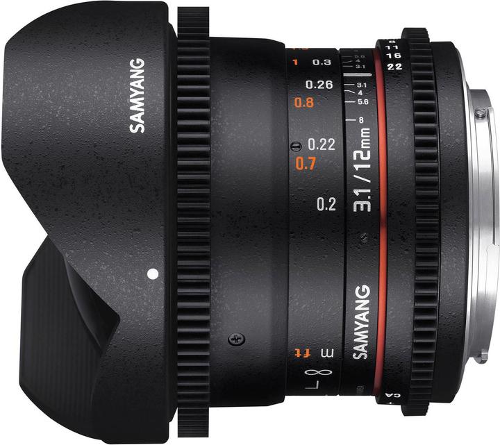 Image du produit Samyang 12mm T3.1 VDSLR Sony A-Mount (Sony A, Plein format)