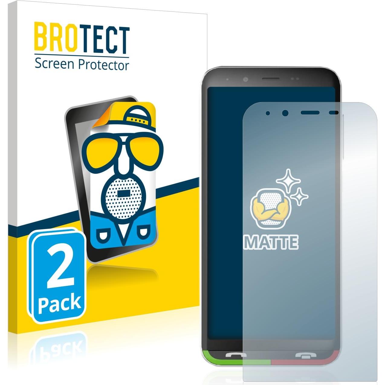 BROTECT Entspiegelungs-Schutzfolie Displayschutz Matt (2 Stück, Emporia SUPEReasy), Smartphone Schutzfolie, Grau