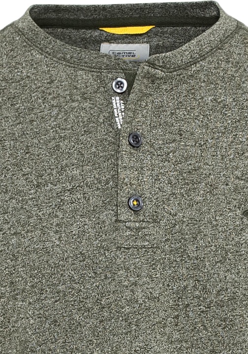 Actual product image Camel Active Long sleeve henley shirt in sustainable cotton mix (L)