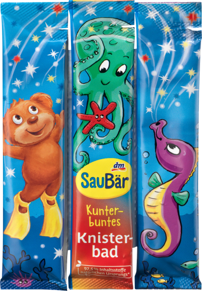 Actual product image dm SauBär Children's bath additive crackling bath, 3x5g (Bath salts)
