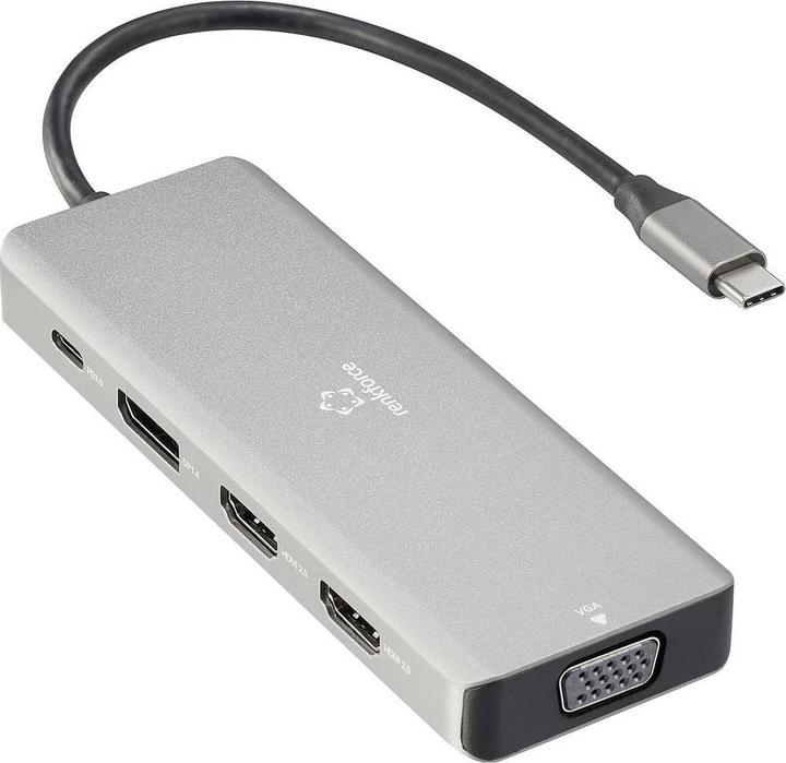 Actual product image Renkforce USB-C® Dockingstation RF-DKS-906 Passend für Marke Dockingstations: U (USB-C, 4 Ports)