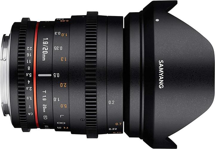 Actual product image Samyang 20mm T1.9 VDSLR Nikon (Nikon F, full size)