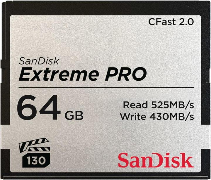 Image du produit Sandisk CFast Card Extreme Pro 64GB (64 Go, CFast 2.0)