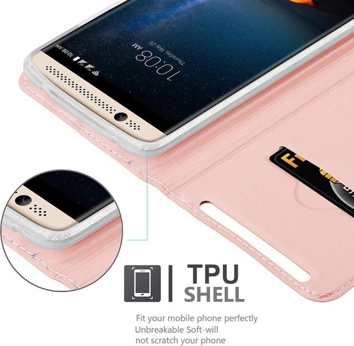 Actual product image Cadorabo Book Classy Style Cover (ZTE Axon 7)