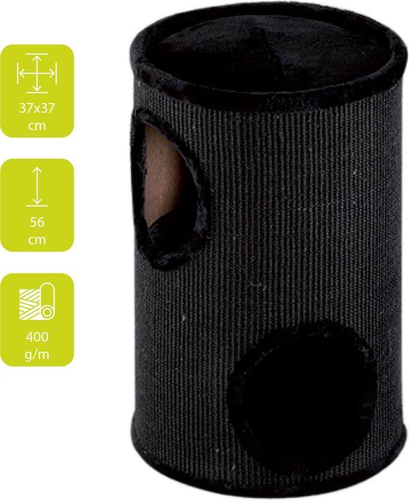Productafbeelding EBI Trend Cat Dome Everlast Toren 2-Levels (56 cm, Zwart)